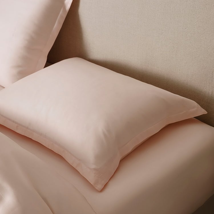 TENCEL™ Sateen Dekbedovertrek Perzik Wit
