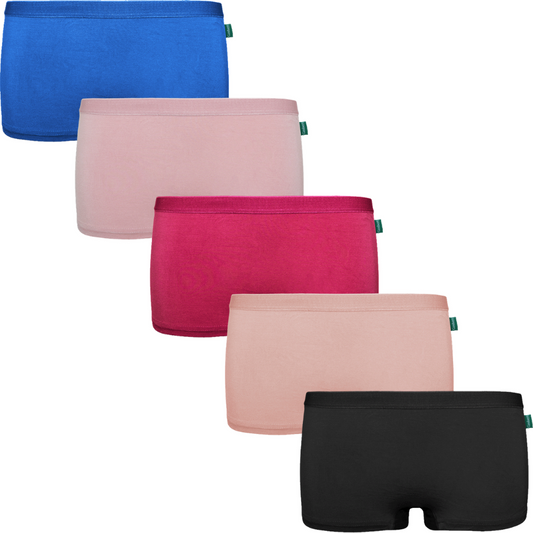 Gaubert Dames Bamboe Boxershorts - Laag - Kleur - 5-Pack