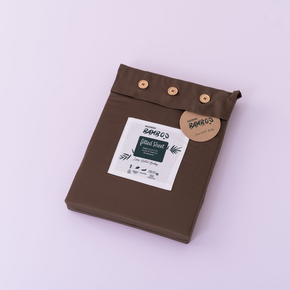 Donkerbruin bamboe Hoeslaken Premium - t/m 30cm - 400TC Tanboocel - Coffee Brown