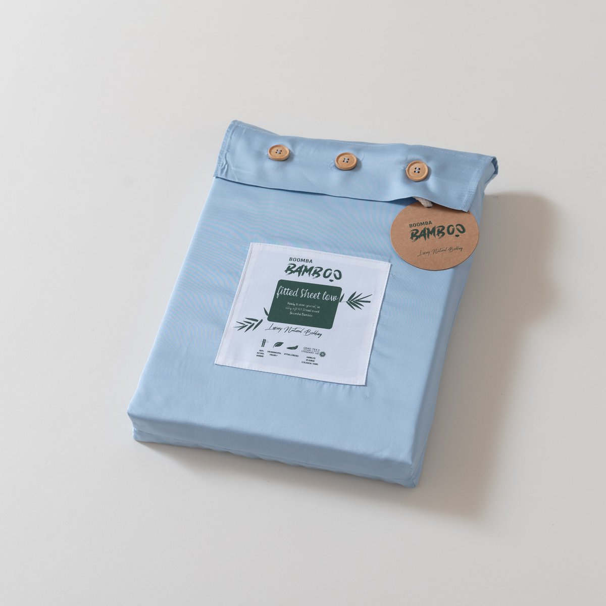 Lichtblauw Bamboe Hoeslaken voor Topdekmatras Premium – 400TC Tanboocel – 100% bamboe – Sky Blue