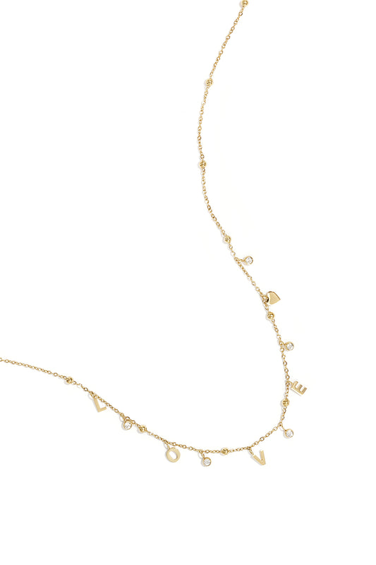 Love ketting met zirkonia steentjes