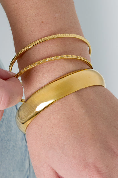 Armbanden van roestvrij staal, geometrisch, casual, dagelijks, eenvoudig, serie, damessieraden