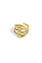 Roestvrijstalen statement ringen, casual, dagelijks, eenvoudig, serie, damessieraden