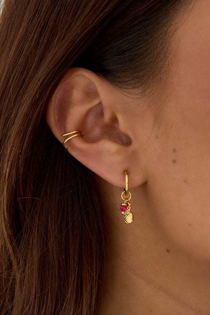 Earcuff Spiral Gold Color Stainless Steel