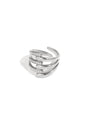Roestvrijstalen statement ringen, casual, dagelijks, eenvoudig, serie, damessieraden