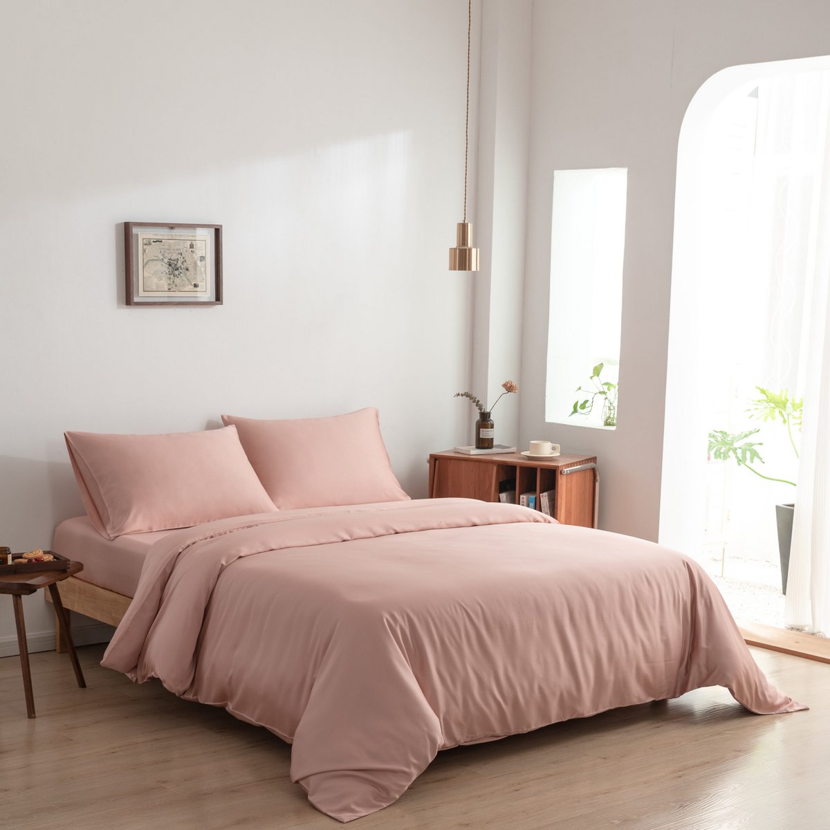 Roze bamboe dekbedovertrek Premium - 400TC Tanboocel - 100% bamboe - Cuddle Pink