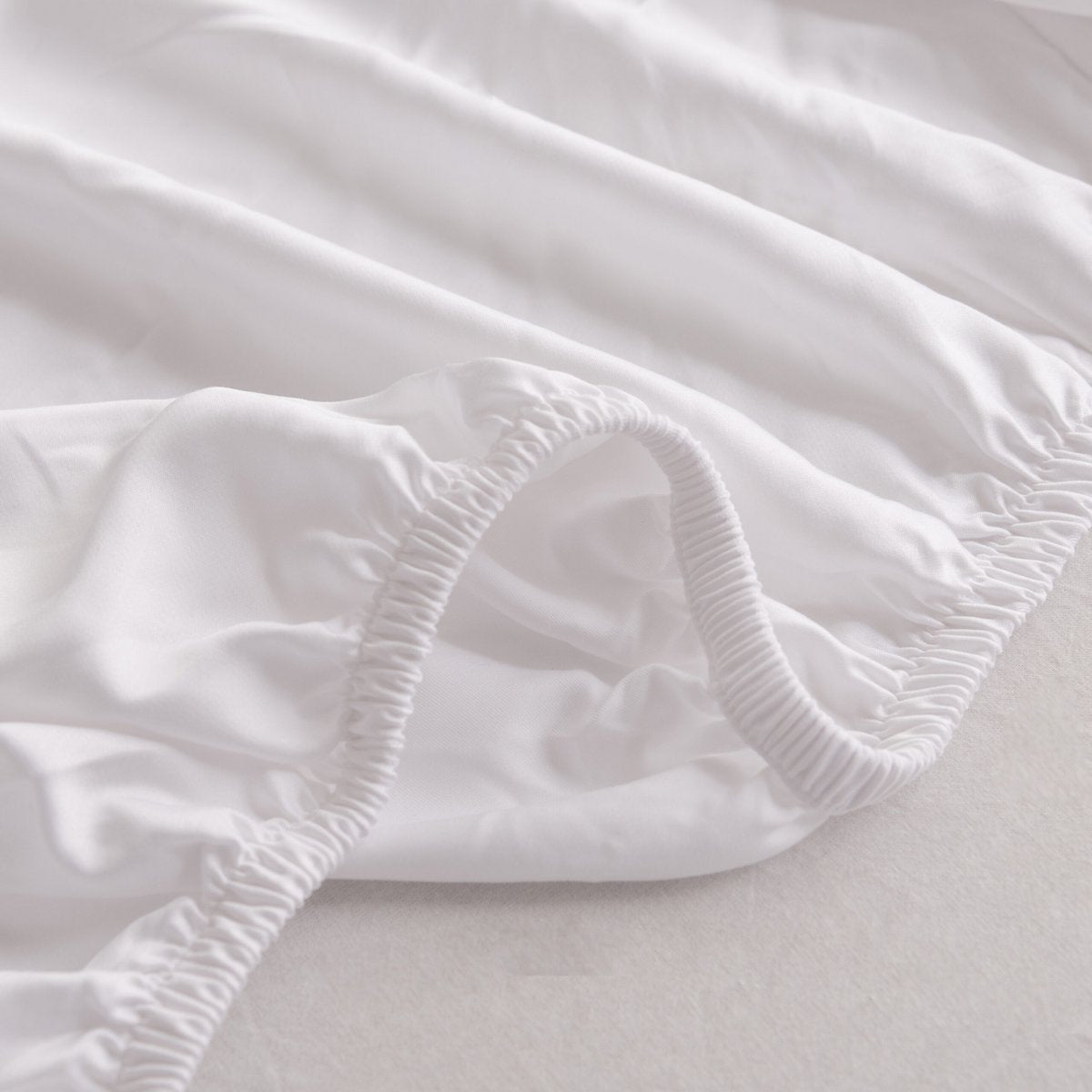 Wit bamboe Hoeslaken Premium - t/m 30cm - 400TC Tanboocel - Coco White