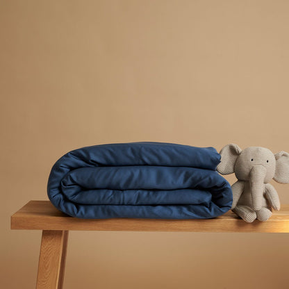 Kids - TENCEL™ Sateen Dekbedovertrek Donker Blauw