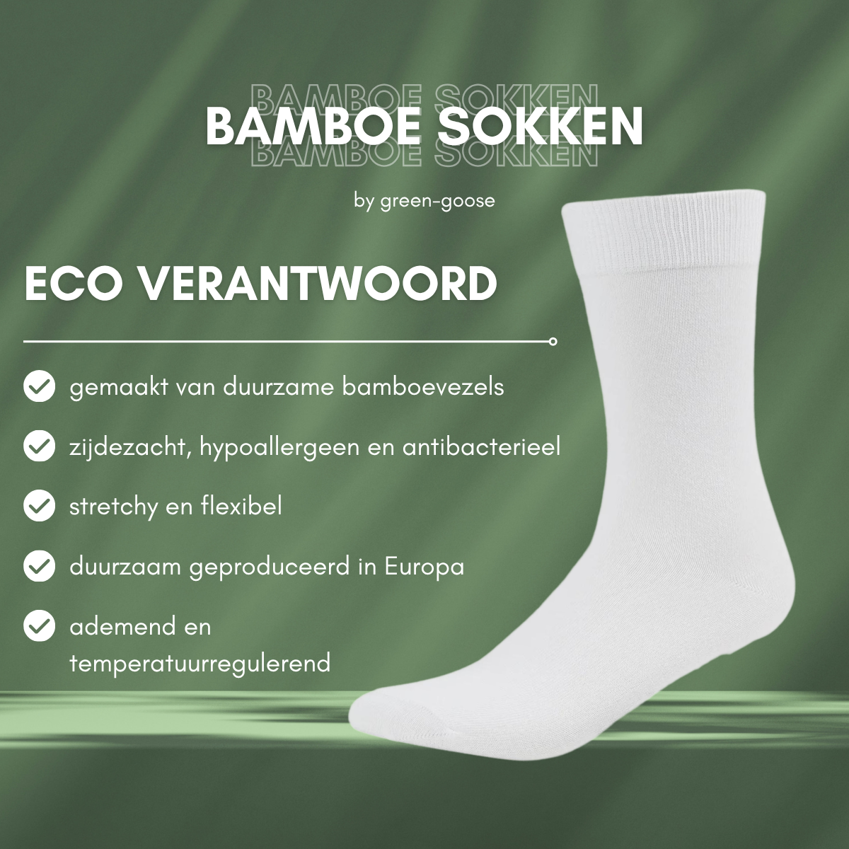 green-goose Bamboe Sokken - Wit