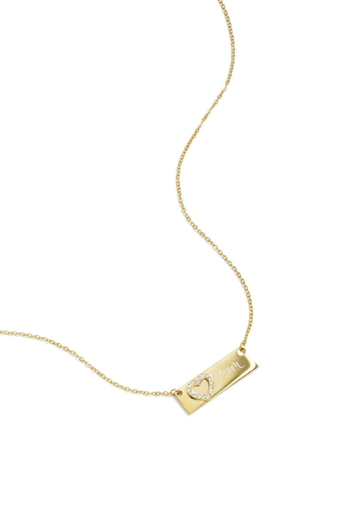 Ketting met plaatje en hart