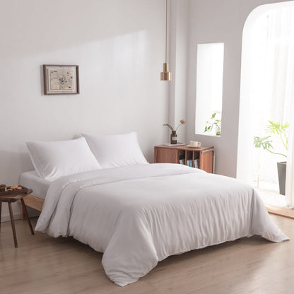 Wit Bamboe Beddengoedset 2-persoons – 400TC Tanboocel - Coco White