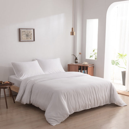 Wit Bamboe Beddengoedset 2-persoons – 400TC Tanboocel - Coco White
