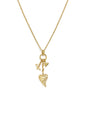 Roestvrijstalen hangerkettingen met hartvormige hanger, casual en eenvoudig model, dames sieraden.