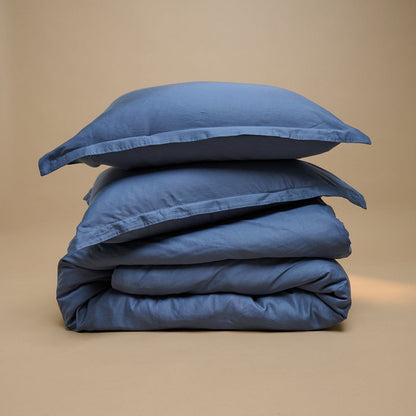 TENCEL™ Twill Dekbedovertrek Donker Blauw