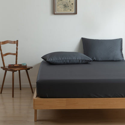 Donkerblauw bamboe Kussenslopen Premium - 400TC Tanboocel – Set van 2 - Space Blue
