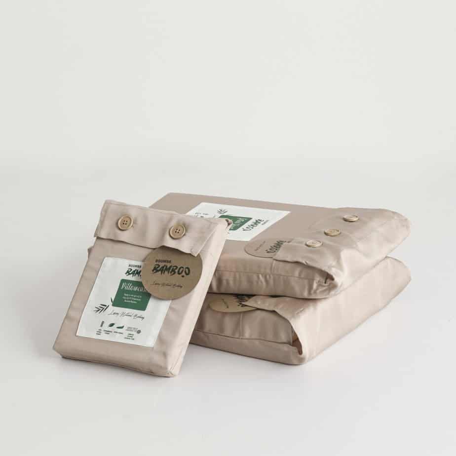 Beige Bamboe Beddengoedset 2-persoons – 400TC Tanboocel - Soft Taupe