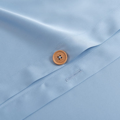 Lichtblauw bamboe dekbedovertrek Premium - 400TC Tanboocel - 100% bamboe - Sky Blue