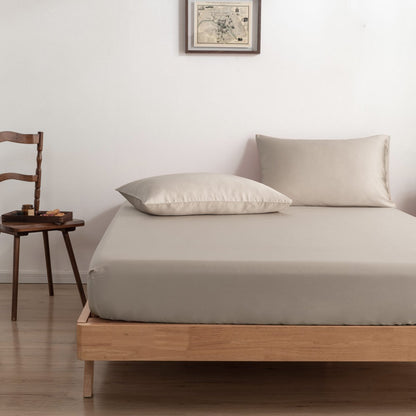 Beige Bamboe Beddengoedset 1-persoons – 400TC Tanboocel - Soft Taupe