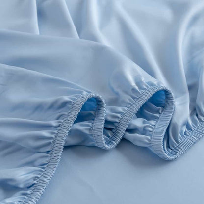 Lichtblauw Bamboe Hoeslaken voor Topdekmatras Premium – 400TC Tanboocel – 100% bamboe – Sky Blue