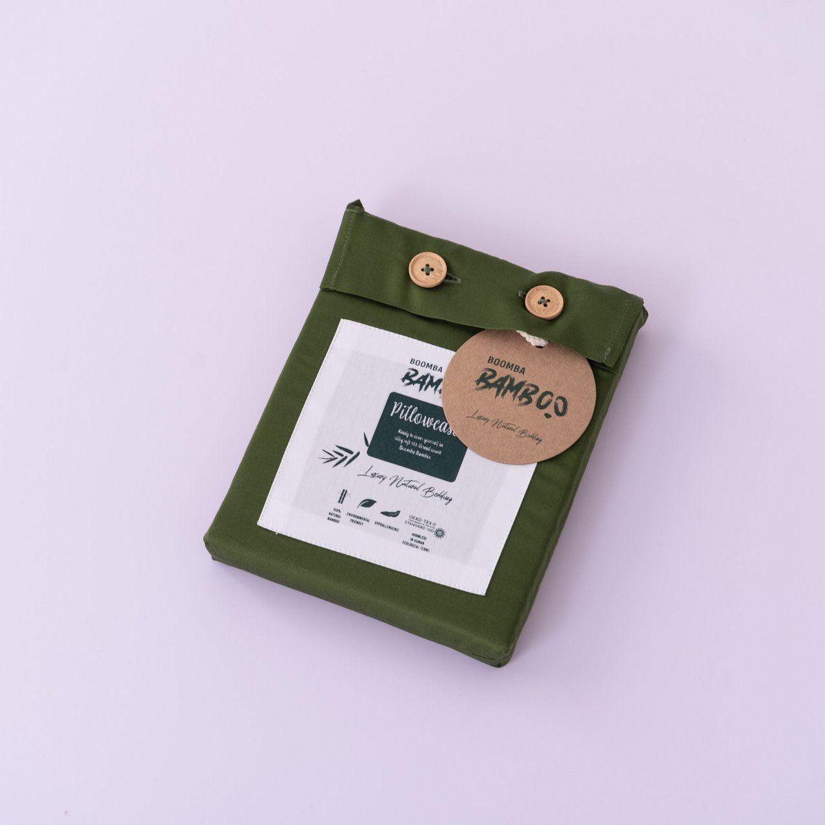 Donkergroen Bamboe Beddengoedset 1-persoons – 400TC Tanboocel - Deep Moss