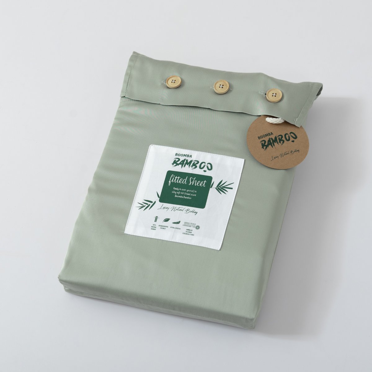 Lichtgroen Bamboe Beddengoedset 1-persoons – 400TC Tanboocel - Sage Green