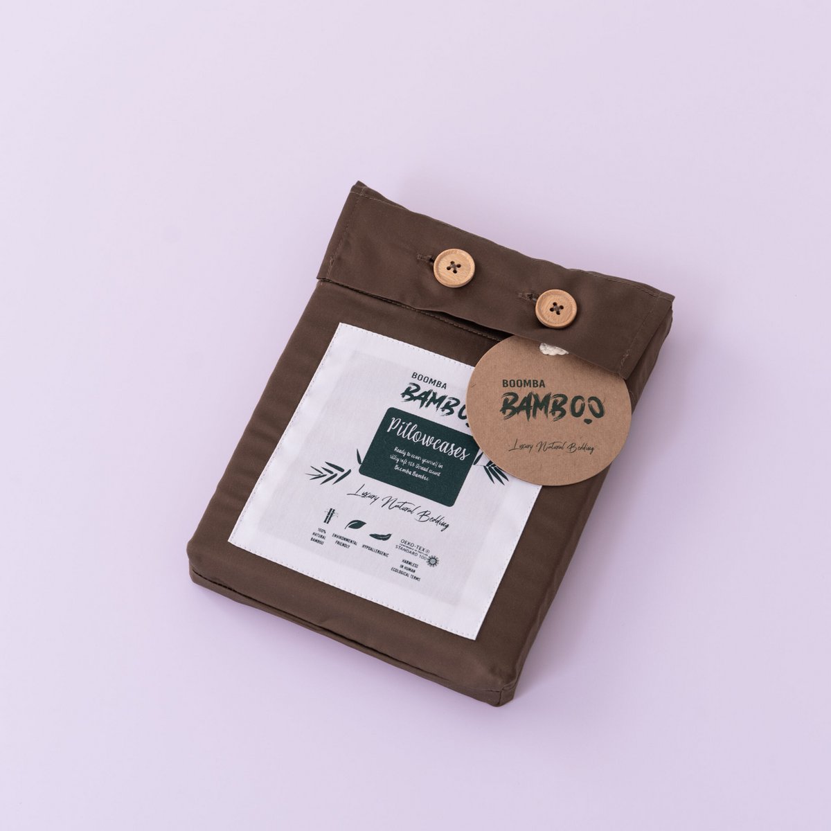 Donkerbruin Bamboe Beddengoedset 2-persoons – 400TC Tanboocel - Coffee Brown