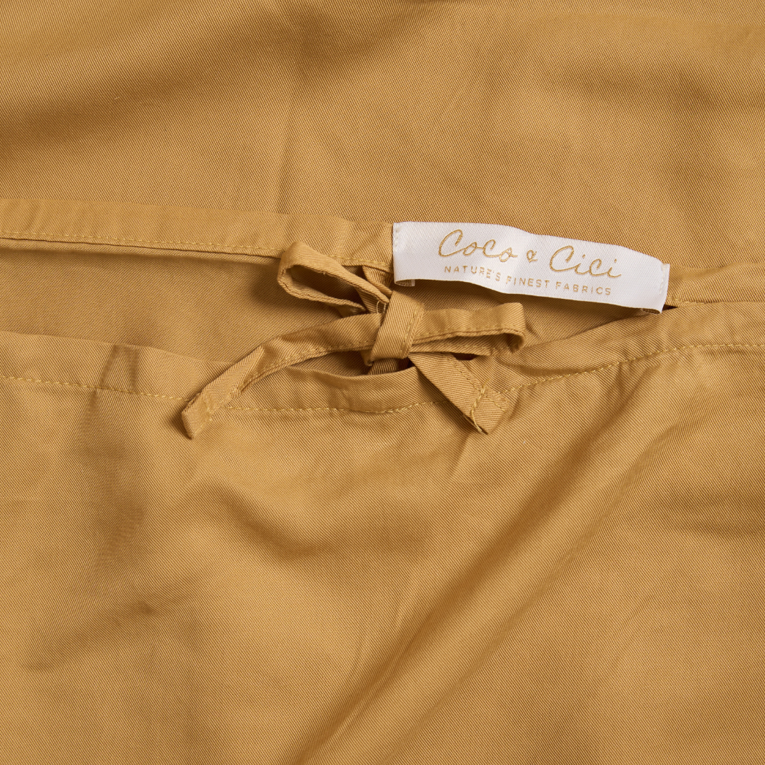 Kids - TENCEL™ Twill Dekbedovertrek Okergeel