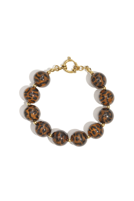 Acryl kralen armbanden luipaardprint casual dagelijks eenvoudig serie dames sieraden-16mm