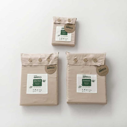 Beige bamboe dekbedovertrek Premium - 400TC Tanboocel - 100% bamboe - Soft Taupe