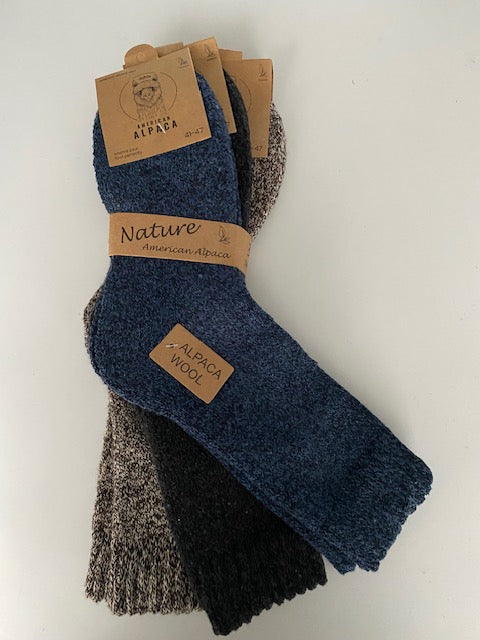 3 paar Alpaca-wollen thermo sokken
